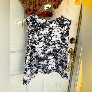 ASOS crop top splatter black and white